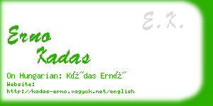 erno kadas business card